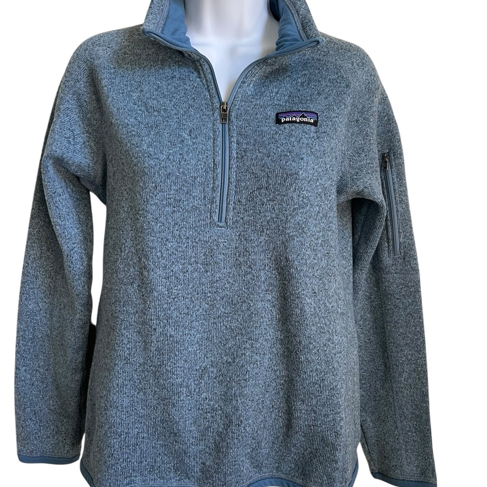 Patagonia Better Sweater 1/4-Zip Dusty Blue Pullover Long Sleeve Top Size Small